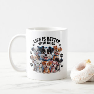 Caneca De Café Esquadrão de Cachorrinhos Felizes – Coleção para A