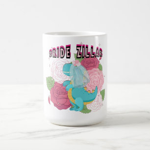 Caneca De Café Esquadrão de casamento da noiva do dinossauro Miki