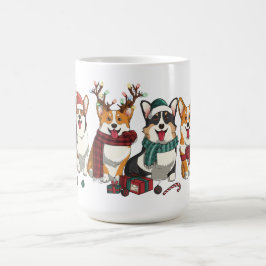 Caneca De Café Esquadrão de Corgi de Natal Filhotes de Férias Fes