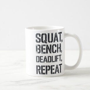 Caneca De Café Esquadrão de Corte Repetir Elevação de Tee Gym