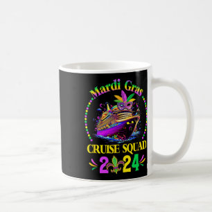 Caneca De Café Esquadrão de Cruzeiro de Mardi Gras 2025 Grupo Fam