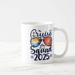 Caneca De Café Esquadrão de Cruzeiro Férias de Verão 2025 Combina
