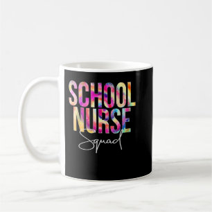 Caneca De Café Esquadrão De Enfermeira Da Escola Tie Dye De Volta