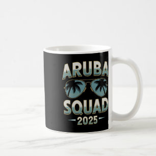 Caneca De Café Esquadrão de Férias de Aruba 2025 que Corresponde 