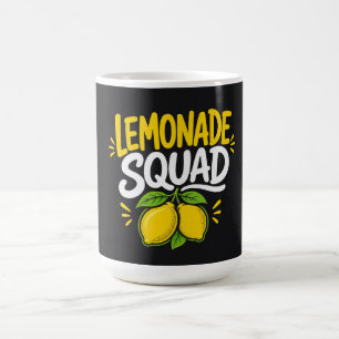 Caneca De Café Esquadrão de Limonada Design Divertido de Verão