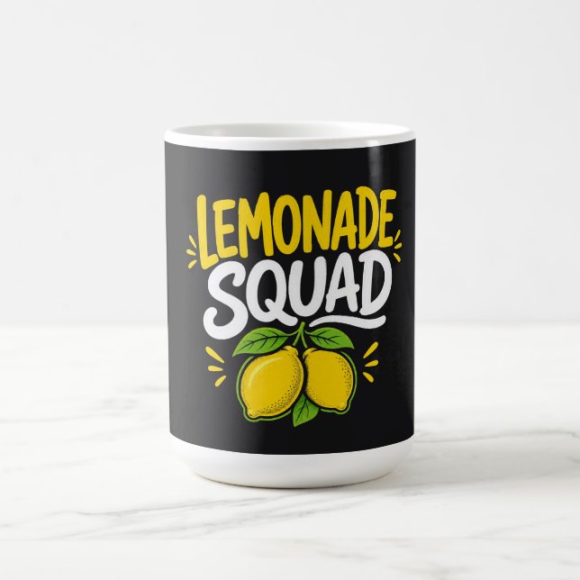 Caneca De Café Esquadrão de Limonada Design Divertido de Verão (Centro)