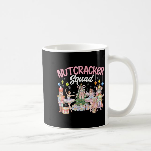 Caneca De Café Esquadrão de Nutcracker de Natal Ballet Família Co (Direita)