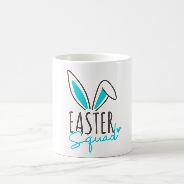 Caneca De Café Esquadrão de Páscoa da Família Combinada (Centro)