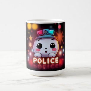 Caneca De Café Esquadrão de Polícia Fofo – Design de Patrulha Ado