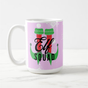 Caneca De Café Esquadrão de Saltos de Elfo Natal Férias Flocos de