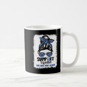 Caneca De Café Esquadrão de suporte Messy Bun Blue Warrior Ataxia