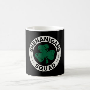 Caneca De Café Esquadrão de Travessuras do Trevo do Dia de São Pa
