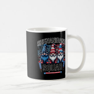 Caneca De Café Esquadrão de Travessuras Gnomos Patrióticos Engraç