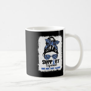 Caneca De Café Esquadrão Mensagem Bun Azul Guerreiro Ataxia Consc