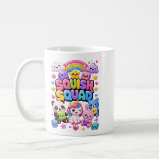 Caneca De Café Esquadrão Squish Panda Arco-íris Brilhante Unicórn