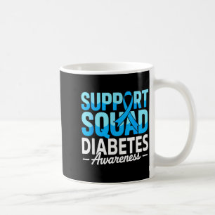Caneca De Café Esquadrão Suprt Eu Uso Azul Diabetes Tipo 1 T1d Co