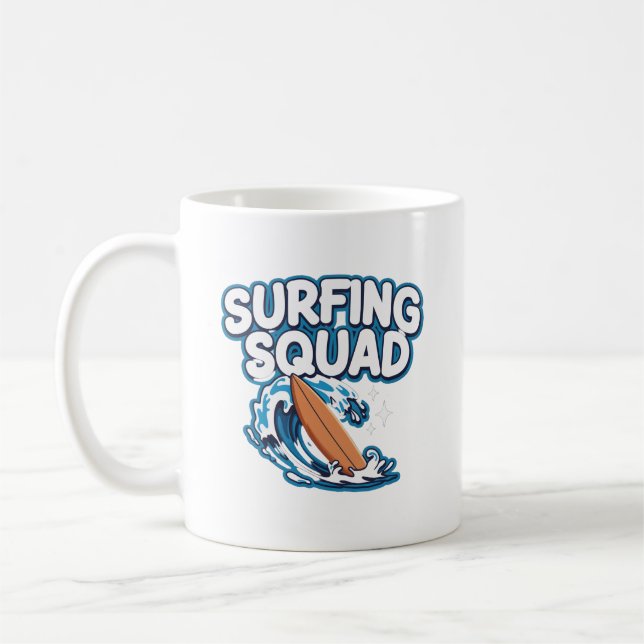 Caneca De Café Esquadrão surfando (Esquerda)