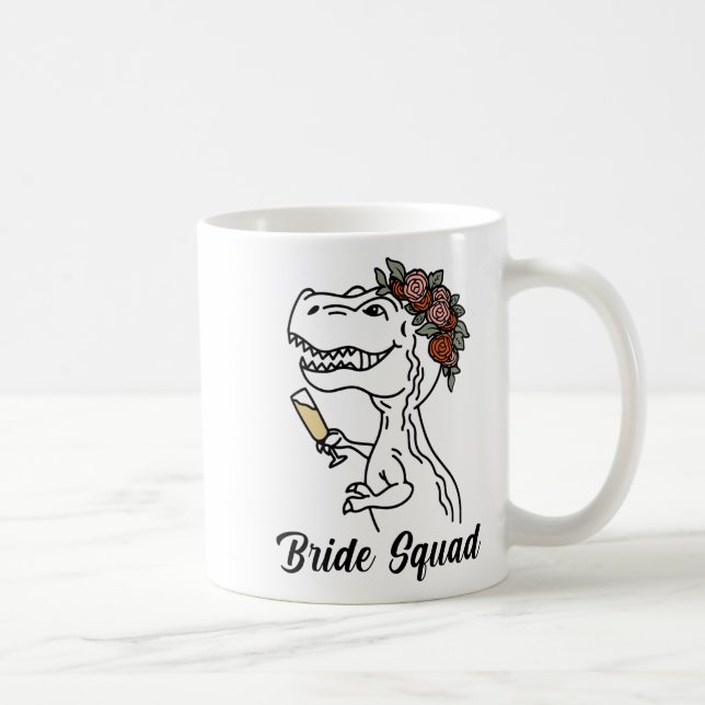 Caneca De Café Esquadre de Noivas Dinossauro Despedida de Solteir (Direita)
