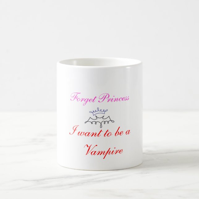 Caneca De Café esqueça a princesa que eu quero ser um vampiro (Centro)