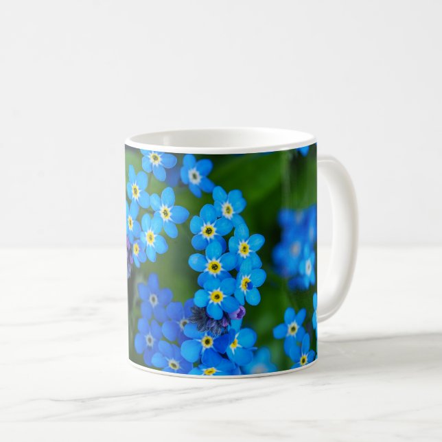 Caneca De Café Esquece-me, não Floral... (Frente Esquerda)