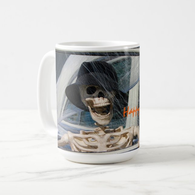 Caneca De Café Esqueleto (Frente Esquerda)
