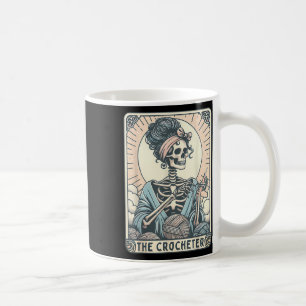Caneca De Café Esqueleto A Crochê Mãe Carta de Tarot Tricoteira C