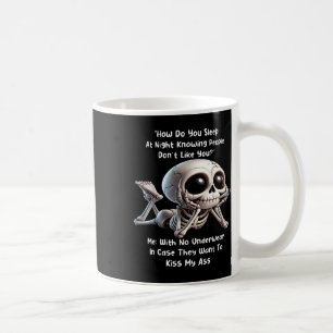 Caneca De Café Esqueleto Como Você Dorme à Noite Sabendo que as P