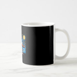 Caneca De Café Esqueleto da Noite Estrelada Dinossauro T Rex Meni