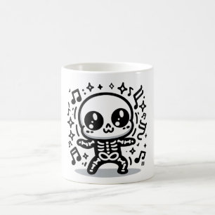 Caneca De Café Esqueleto Dançante Bonito Halloween Mug Kawaii Spo