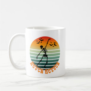 Caneca De Café esqueleto dançante de Halloween nunca melhor pôr d