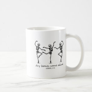 Caneca De Café Esqueleto Dançante Ossos Secos Vêm à Vida Ha Crist