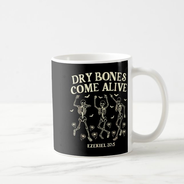 Caneca De Café Esqueleto Dançante Ossos Secos Voltam à Vida Ha Cr (Direita)