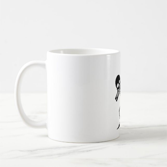 Caneca De Café Esqueleto de abismo de esqueleto da tábua - camisa (Esquerda)