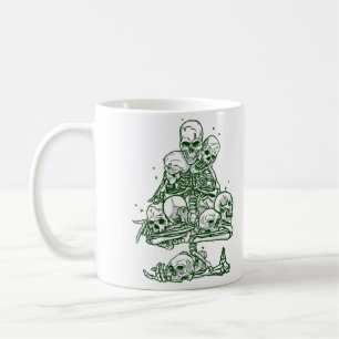 Caneca De Café esqueleto de árvore de natal feia