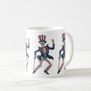 Caneca De Café Esqueleto de dança engraçado