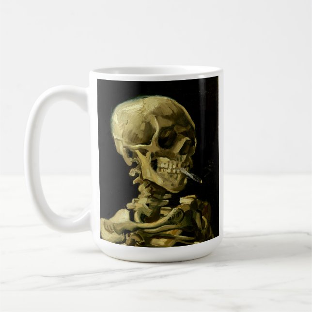 Caneca De Café Esqueleto de Fumagem de Van Gogh (Esquerda)