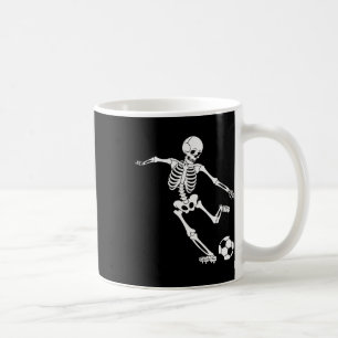 Caneca De Café Esqueleto de futebol no Halloween para homens e me