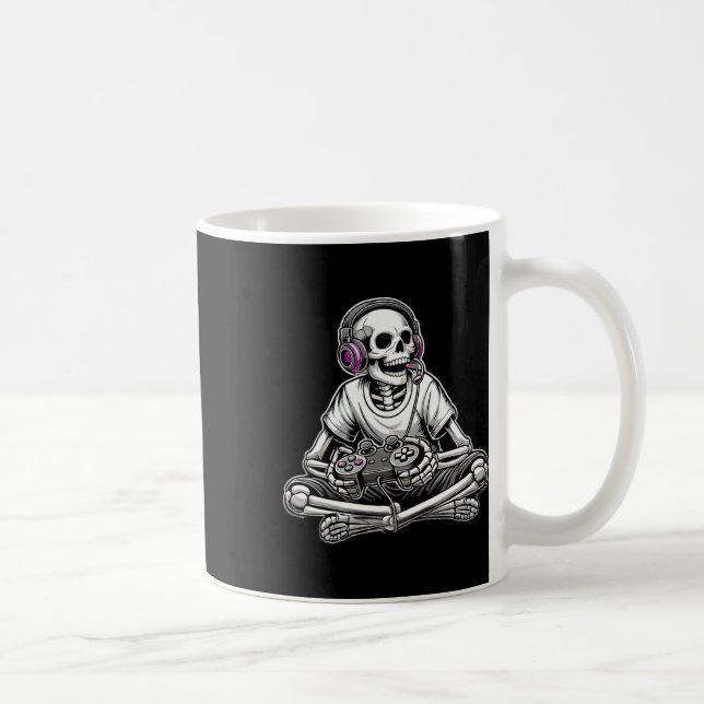 Caneca De Café Esqueleto de Halloween  (Direita)
