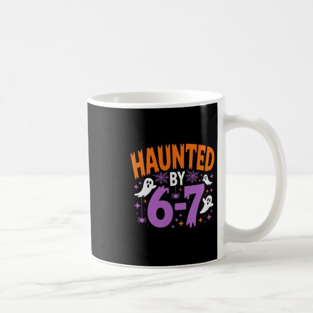 Caneca De Café Esqueleto de Halloween Assombrado Número Seis Sete (Direita)