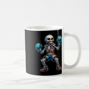Caneca De Café Esqueleto de Kickboxing Kickboxer Muay Thai Mma Lu