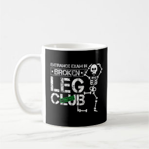 Caneca De Café Esqueleto de lesões do joelho do clube da perna qu