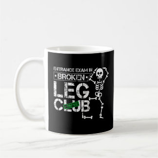 Caneca De Café Esqueleto de lesões do joelho do clube da perna qu