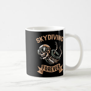 Caneca De Café Esqueleto de paraquedismo de saltos de paraquedas 