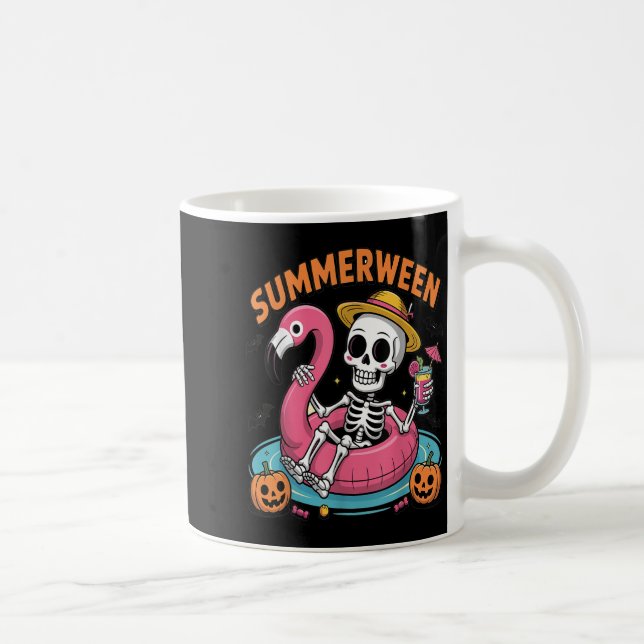 Caneca De Café Esqueleto De Summerdal À Espera De Hallow (Direita)