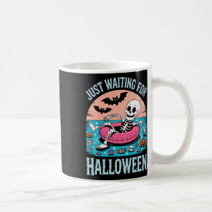 Caneca De Café Esqueleto de Verão assustador, só esperando crianç