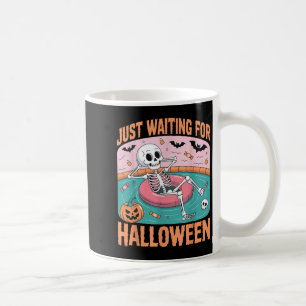 Caneca De Café Esqueleto de Verão assustador só esperando pelo Ha