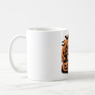 Caneca De Café Esqueleto do dragão de Halloween bonito com café