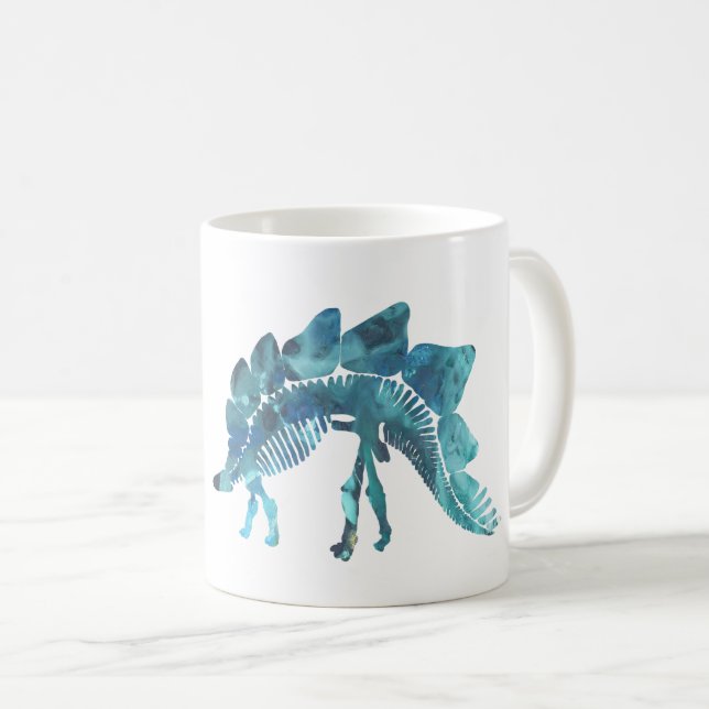 Caneca De Café Esqueleto do Stegosaurus (Frente Esquerda)