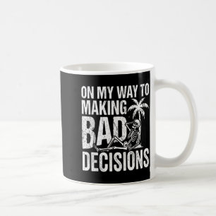 Caneca De Café Esqueleto Engraçado a Caminho de Tomar Más Decisõe