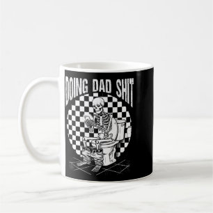Caneca De Café Esqueleto Engraçado de Banheiro Fazendo Coisas de